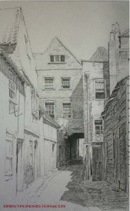 Bradshaw yard, from north to high street (Chiswick Library)
