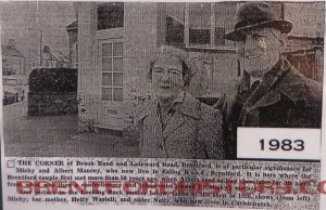 Micky and Albert Mancey's sweet shop, 38 Brook Road