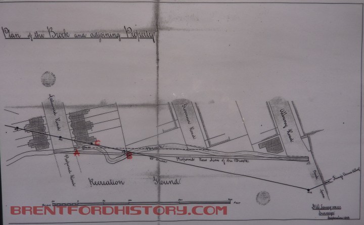 1888-09 FW Lacey draws up plans to straighten the Brook